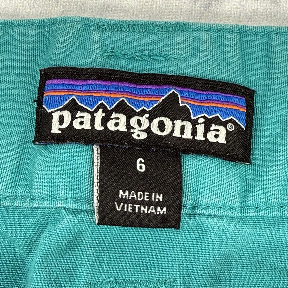 Patagonia Venga Rock Capris‎ Womens Size 6 True Teal Pants Hiking Climbing 83095 - Picture 3 of 16